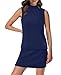 XIEERDUO Two Piece Summer Travel Outfits for Women Lounge Skirt Matching Sets Women Clothing Athletic Mock Neck Tank Tops Tennis Dresses Beach Fashion Vacation Clothes Resort Wear 2025 Dark Blue L