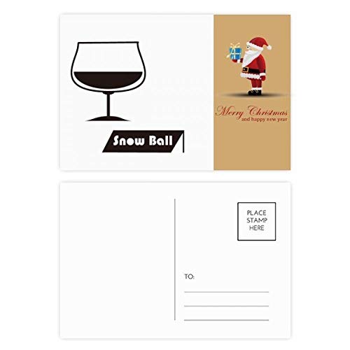 Cartes postales Snowball Cocktail Père Noël lot de 20 à offrir