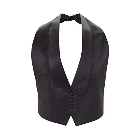 Tuxedo Park Satin Backless Vest with Lapel (2XL, Black) Cover