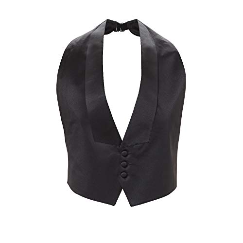 Tuxedo Park Satin Backless Vest with Lapel