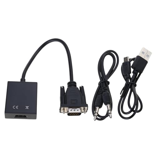 3.5mm 1080P �r�f�I����������� �݊� to VGA �R���o�[�^�[�A ���b�v�g�b�v�A �R���s���[�^�A �v���W�F�N�^�[�p���b�L�A�_�v�^�[ VGA to �݊��R���o�[�^�[