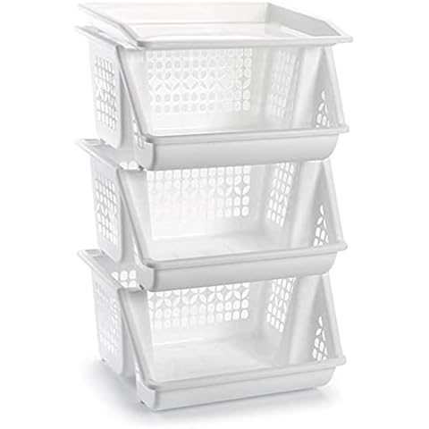Acan Tradineur - Pack de cestas verdulera de plástico con 3 Niveles Cover