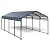 OC Orange-Casual 12 x 20 FT Metal Carport, Outdoor Heavy Duty Steel Canopy, Garage Car Shelter Shade with Metal Roof, Patio Car Tent for Car,Truck and Boats, Dark Gray