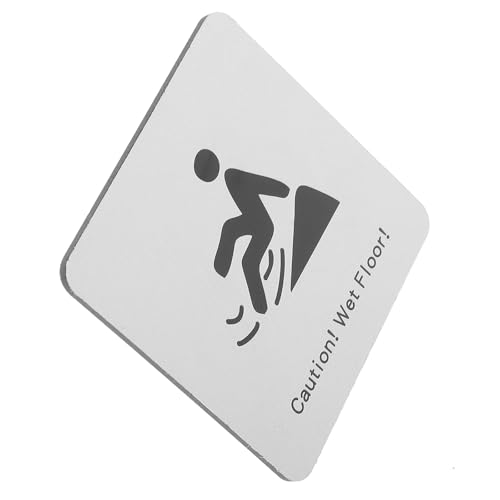 SAFIGLE Placa de Precaución Suelo Mojado Autoadhesiva Señal de Seguridad para Interiores Material Aluminio y Plástico Resistente Adecuado para Baños y Centros Comerciales