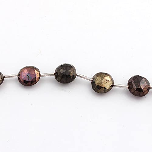 Perles spinelle noir 9mm-10mm briolettes facettées LKBEADS SB1276 pour fil de bijoux 8 pouces