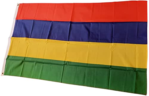 NWFlags Mauritius Flag 5ft x 3ft 75d Premium Polyester Suitable For Flagpoles, Multicolor
