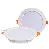 MYUYEE Foco Empotrable Led Redondo Blanco Cri80 Ultrafino para Techo, Sala De Estar, Balcón, Hogar, Foco Interior, Aire Acondicionado, Amplio Rango De Presión, Accesor(Luz Neutra - 24 W)