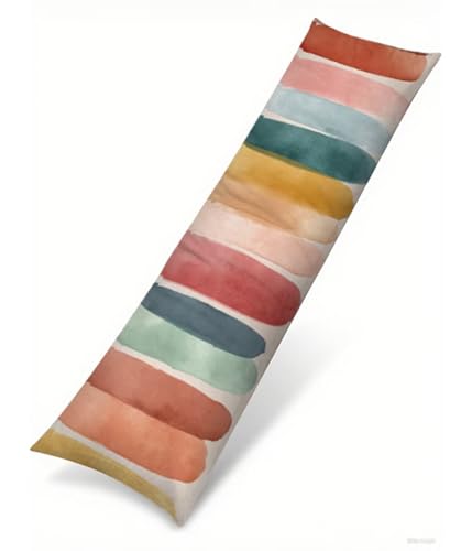 Seitenschläferkissen Bezug 40 x 145 cm Bunt Kissenbezug Modern Muster Side Sleeper Pillow Case, Doppelseitig Drucken Samt Body Pillow Langes Kissen Seitenschläfer Schwangerschafts kissen B1-1393