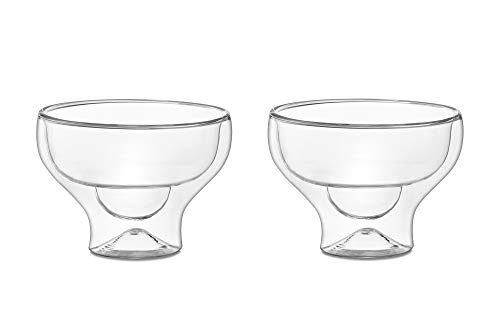 Outset Stemless Margarita Glasses Double Wall, Borosilicate Glassware 2 Count (Pack Of 1) #TOP6