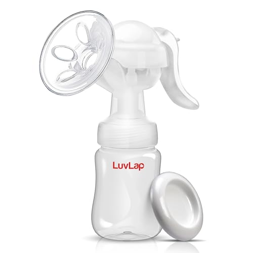 Image of LuvLap Comfy Manual Breast Pump, 3 Level Suction Adjustment, Easy Massage Cushion & Ergonomic Handle for Easy & Painless Breast Milk Expression, 2pcs Breast Pads free, Soft & Gentle, BPA Free