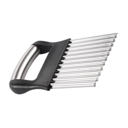 Mikinona Cortador Ondulado De Papas Cortador Ondulado De Acero Inoxidable Herramienta De Corte Para Verduras Tipo Gofre Para Cortar Patatas y Vegetales