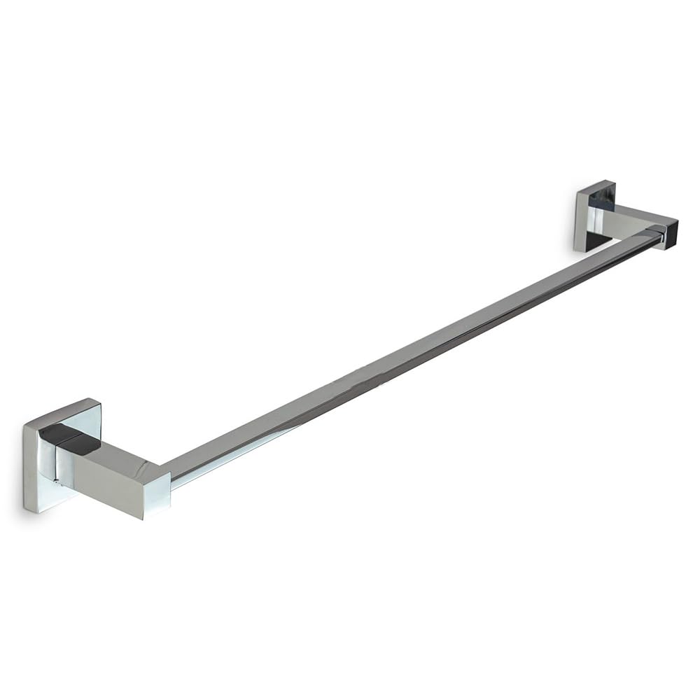 Vetrineinrete® Set Bagno Moderno Quadrato in Acciaio Cromato e Vetro Satinato Opaco 6 Pezzi Accessori arredo Bagno F3