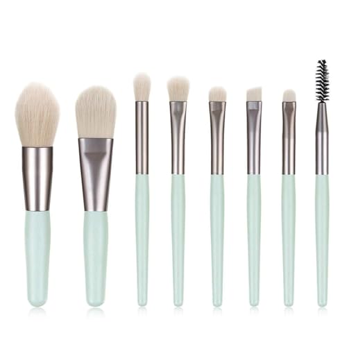 Image of ELEGAR Colorful Fish Tail Handle Makeup Brush Set - Foundation, Eyebrow, Eyeliner, Blush, and Concealer Brushes - Cute Christmas Stocking Stuffers and Gifts for Girls (8 pcs makup kit)