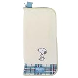 eyeup（アイアップ） どっとポーチ スヌーピー｜タオルポーチ サニタリーケース ペットボトルカバーにも使える収納ポーチ (チェックBE)