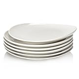Sweese Porcelain Dinner Plates 11 Inch Set of 6 - Scratch Resistant, Microwave Oven Safe Plates in Grey