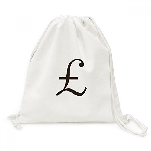 Livre Toile Drawstring Backpack avec motif symbole monétaire pour voyage