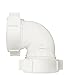 Plumb Pak PP20555 Sink Drain Pipe Elbow with Reducing Washer, 90 Deg, 1-1/2 in, Plastic, White