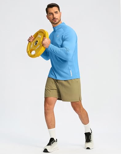 Image of G Gradual Men's Quarter Zip Pullover Running Athletic Shirts Long Sleeve | Lightweight, Quick Dry, Moisture Wicking, Sun Protection, 1 /4 Zip Golf Pullover for Men Workout, Gym, Hiking, Casual