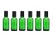 6PCS 30ml Empty Portable Green Glass Roll on Bottles With Stainless Steel Ball and Black Cap For Perfume Essential Oil Roller Bottles Vial Container Pot Jar Attar Bottle