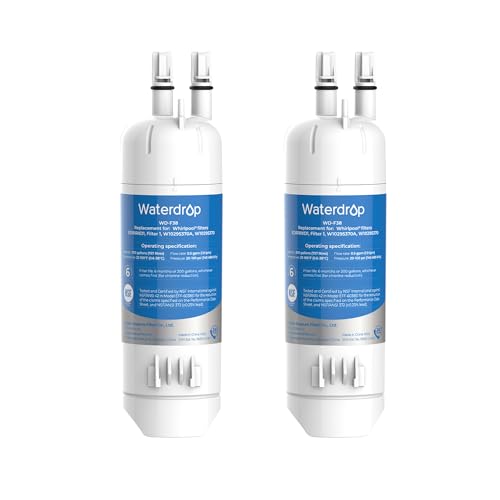 Waterdrop EDR1RXD1 Replacement for Everydrop® Filter 1, Whirlpool® W10295370A, EDR1RXD1B, P8RFWB2L, P4RFWB, WD-F38, Kenmore® 46-9081, 46-9930 Refrigerator Water Filter, 2 Pack