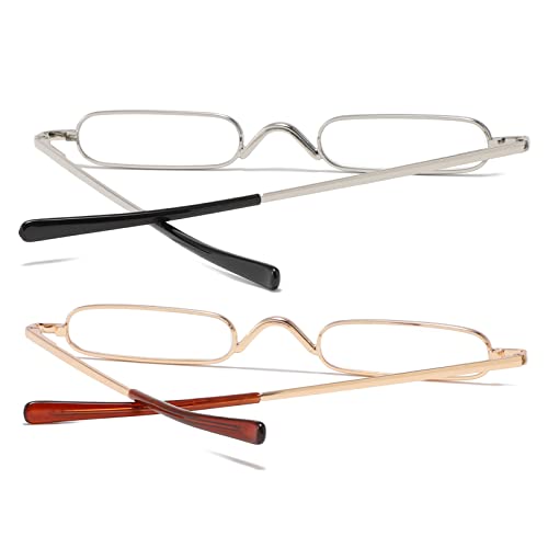 MMOWW 2 paia di mini occhiali da lettura compatti