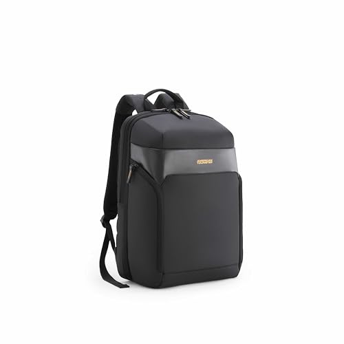 Image of American Tourister Urban Plus | 25.2 Ltrs | 2 Compartments | Bottle Pocket | Ergonomic Padded Back Panel & Shoulder Straps | Executive Backpack | 1 Year International Warranty | Black