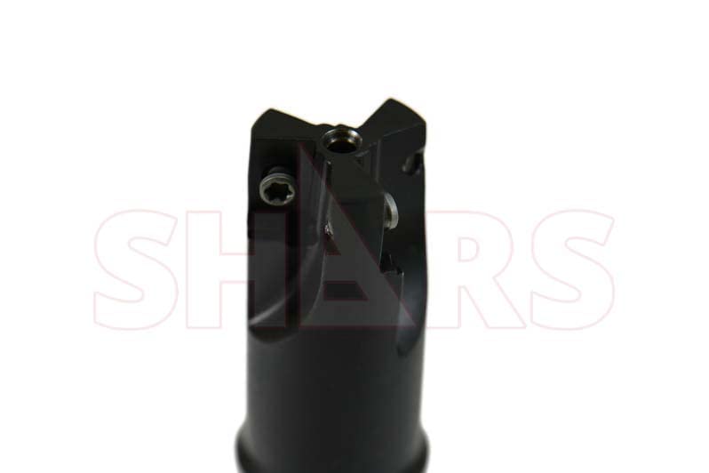 Image of Shars 3 /4 inch 90 Degree Indexable End Mill Cutter with 3 PCS of APKT 1003 Carbide Insert, 3 Flute 404-1862W+404-6960(3) P[