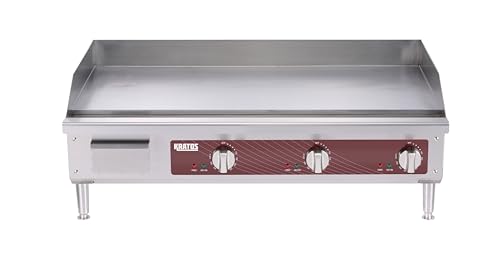 Kratos 36' Wide Commercial Electric Countertop Griddle, Flat Stainless Steel Grill for Restaurants,...