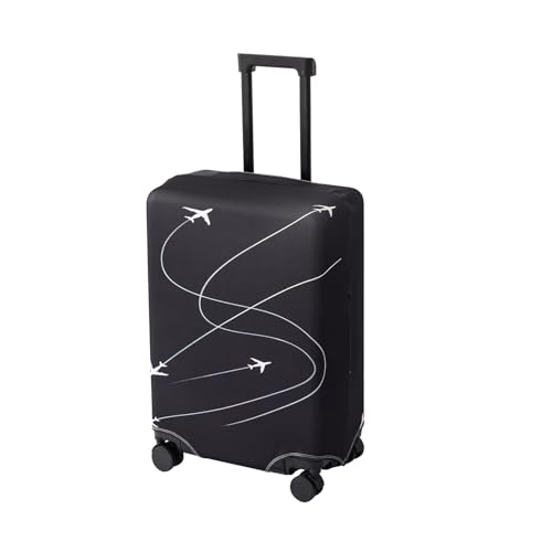 Image of HOKIPO Suitcase Covers for Trolley Suitcase, 220gsm Durable and Washable, Medium (21-22inch) - Flight Path (AR-6344-D17)