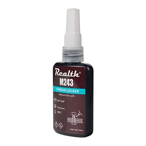Realth Threadlocker M243 Medium Strength Gap Sealants 50ml Bottle Blue for Sealing The Cylindrical Components and Anti-Rust(M243) Cover