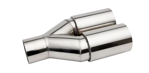 Silencieux d'échappement en acier inoxydable 63mm entrée et sortie 76mm coupe droite pour auto