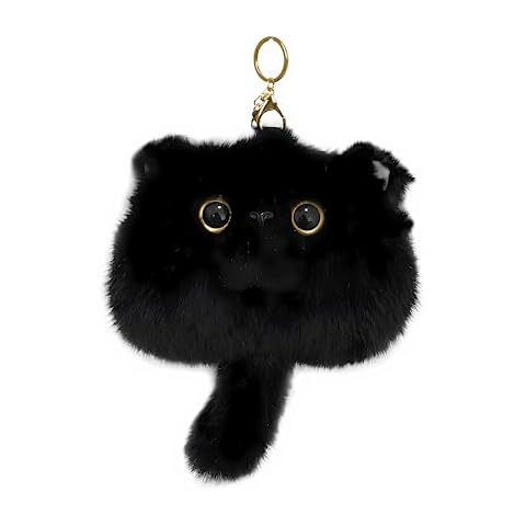 HUIJUFU Cute Cat Plush Keychain Cover