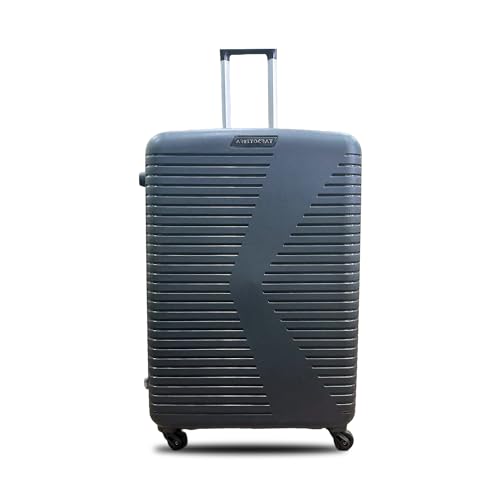 Image of VIP Hard Trolley Bags Set Polycarbonate Sera (Set Of 3 Pieces) Small Medium And Large 4 Spinner Wheels Unisex Hardsided Luggage (K Dark Grey), 54 Cm