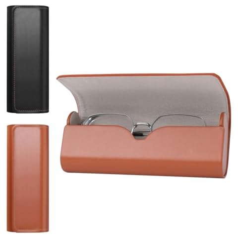 GOZINA Retro Leather Sunglasses Case Set Cover