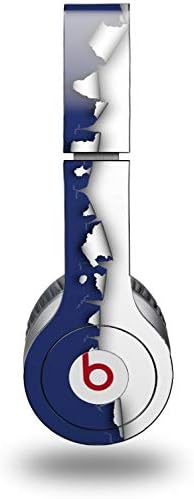 Skin Decal Wrap Works with Original Beats Solo HD Headphones Ripped Colors Blue White Skin Only (Headphones NOT Included)