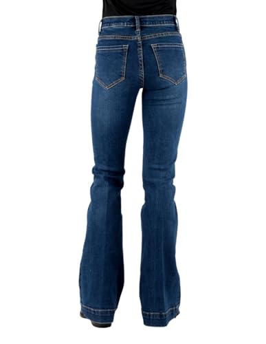 Stetson Western Jeans Womens Flare 6 Long Blue 11-054-0921-2419 BU3