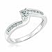 Ranjeeta Round Cut White Diamond 925 Sterling Silver 14K White Gold Fn Diamond Wedding Bridal Ring Set for Women's