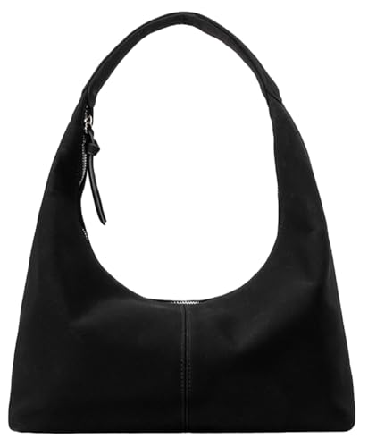 Slouchy Suede Hobo Bags Women Cute Crescent Crossbody Purses Underarm Satchels Shoulder Bag Top-Handle Tote Handbag 2025