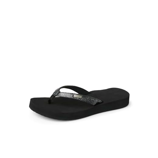 Reef Dam stjärna kudde sassy tåseparator, Svart Black Silver Bls - 37.5 EU