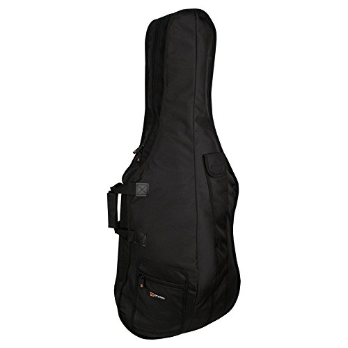 Protec C308E Standard 1/2 Cello Gig Bag - Black, Silver, 1/2 Size Cello Bag