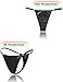 ohyeah Black PU Leather G-String Thongs Adjustable Thong G-String Bikini Panties for Women Cheeky Underwear Low Rise Micro Thong Ladies Underwear Panties Fits M