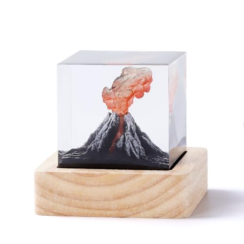 Lámpara de mesa volcán lava mini decorativa LED USB miniatura 5