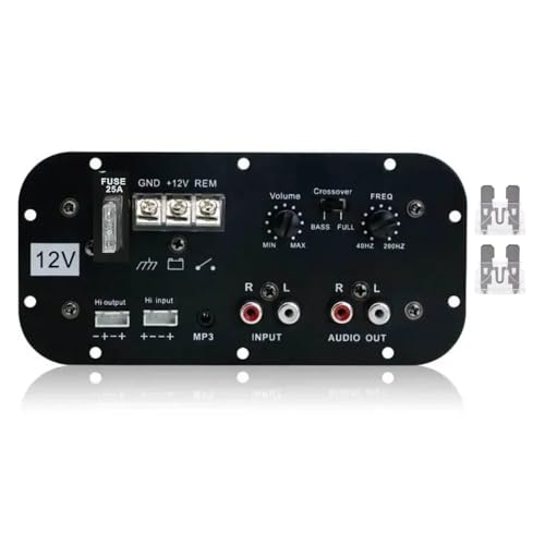 12V, 120W Car Multi Channel Amplifier Stereo Power, Sub Woofer Kit, Class AB, Mosfet Power Supply For Basstube, Enclosure, Under-seat Enclosure, Woofers & Sub-Woofers(EXTRA 2 FUSE)