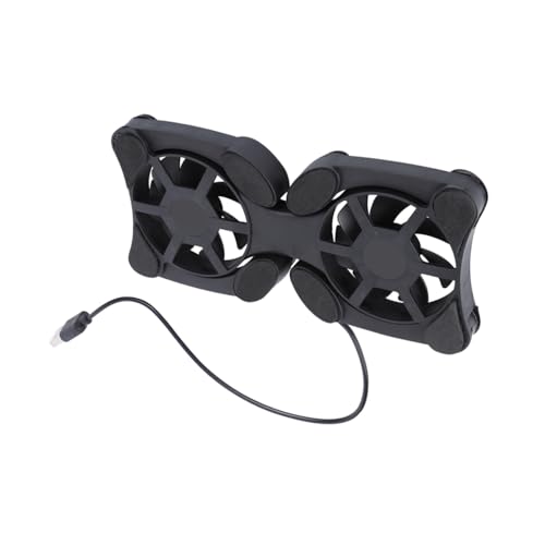 Base plegable para laptop con ventiladores USB negros miniatura 1