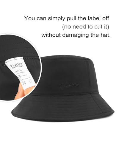 Image of XXL Oversize Bucket Hat Reversible, XL L M S Fisherman Sun Cap With Chin Strap, Travel Beach Outdoor Hat For Men Women