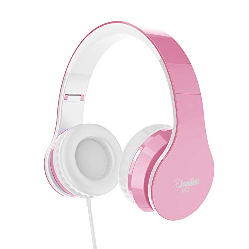 Elecder i40 Headphones with Microphone Foldable Lightweight Adjustable Wired On Ear Headsets