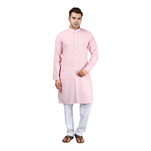 Image of Uri and MacKenzie Mens Cotton Woven Casual Kurta Pajama set