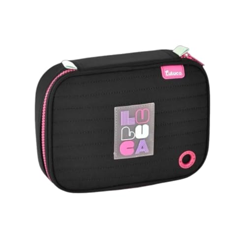 Estojo Escolar Infantil Comporta 36 Lápis Preta - Luluca