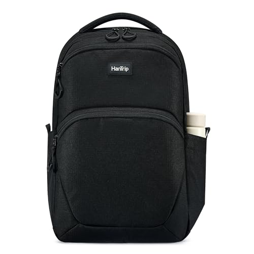 Image of HanTrip Carry On Travel Backpack for Women Men, 30L Medium Work Backpack for Commuter College Water Resistant Bookbags, Black