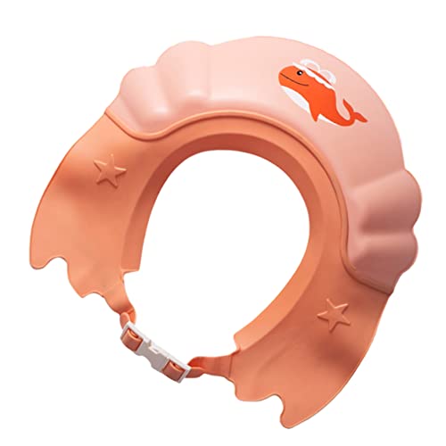 KOMBIUDA シャンプーキャップ ネット の髪を洗うシールド 用お風呂の蛇口カバー の洗髪シールド 用シャワーキャップ キャップハット 用浴槽 ピンク プラスチック